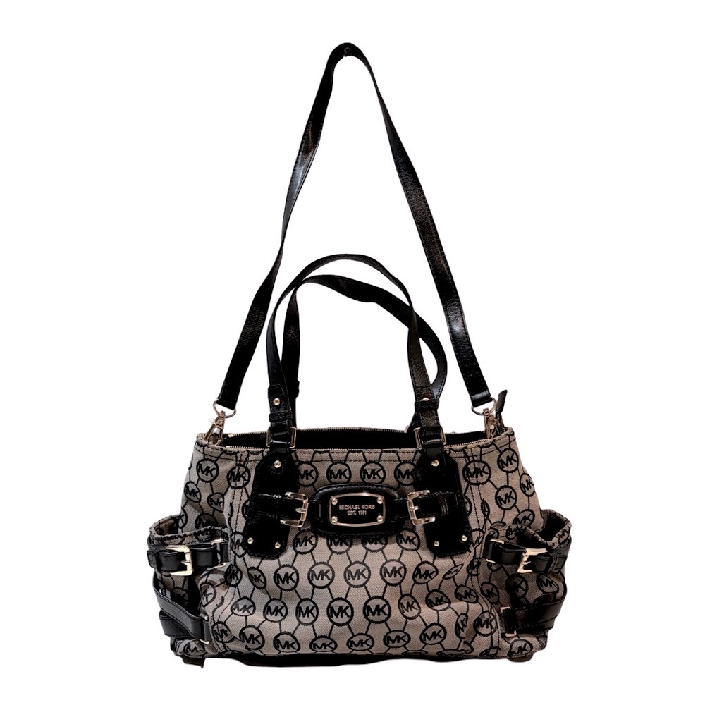 Michael Kors Monogram Satchel‎ Shoulder Handbag - Picture 2 of 15